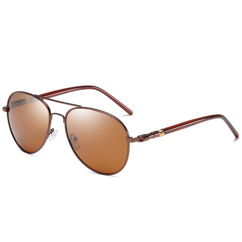 Mens Polarized Sunglasses With Color Changing Lenses Anti Glare UV Protection Lightweight Alloy Frame UV Guard