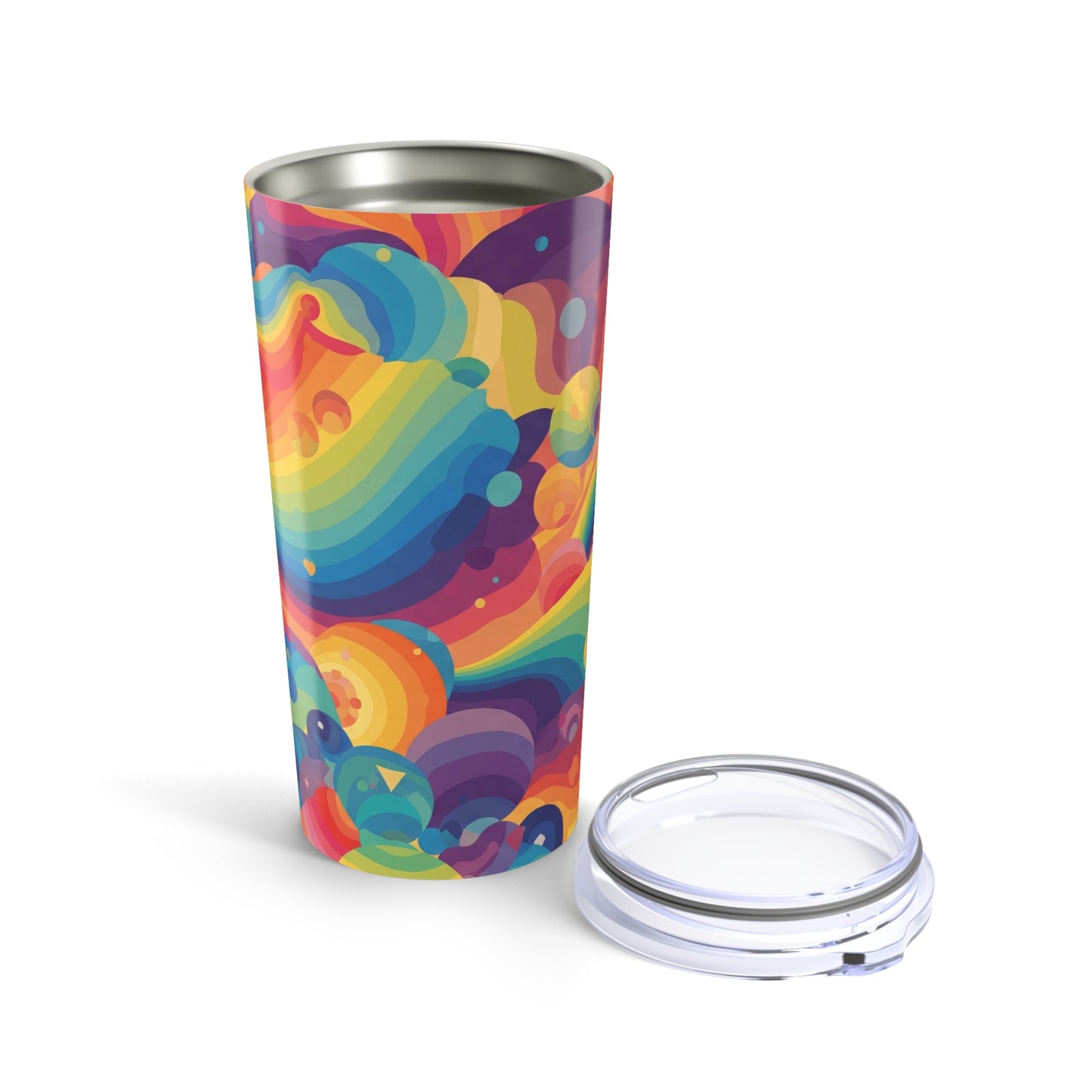 20oz Stainless Steel Tumbler With Double Wall Vacuum Insulation Spill Resistant Printed Design Travel Mug Everyday