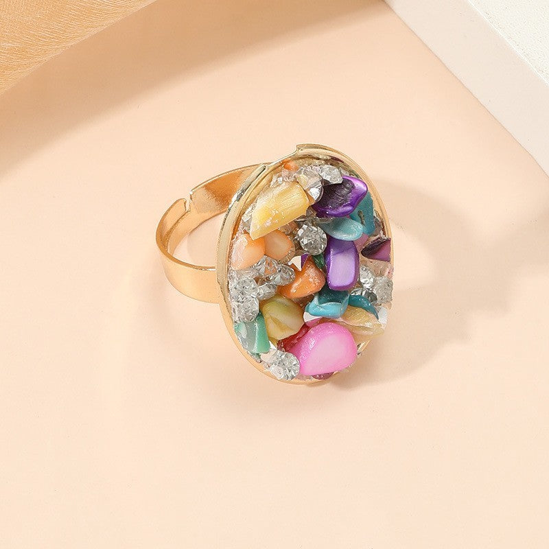 Womens Geometric Ring With Ornamental Stone Accent Crystal