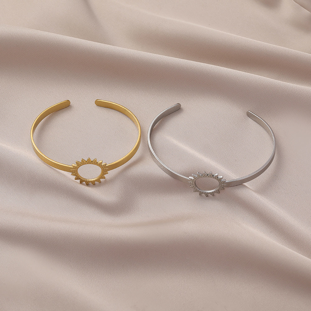 Sunflower Stainless Steel Bracelet Electroplated Jewelry