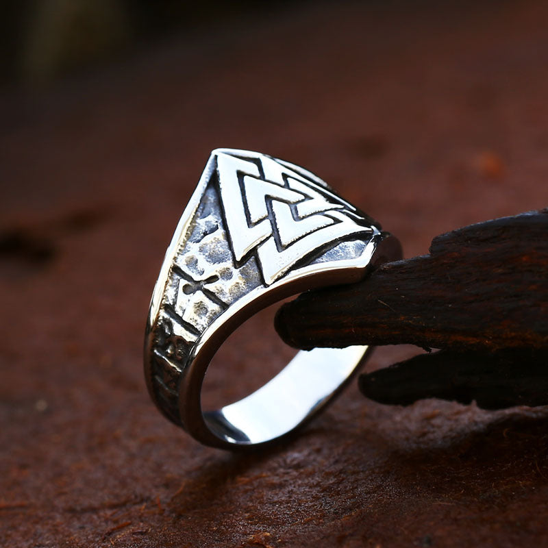 Men Titanium Steel Ring Retro Simple Fashion Polished Geometric Design Durable Everyday Wear Versatile Jewelry