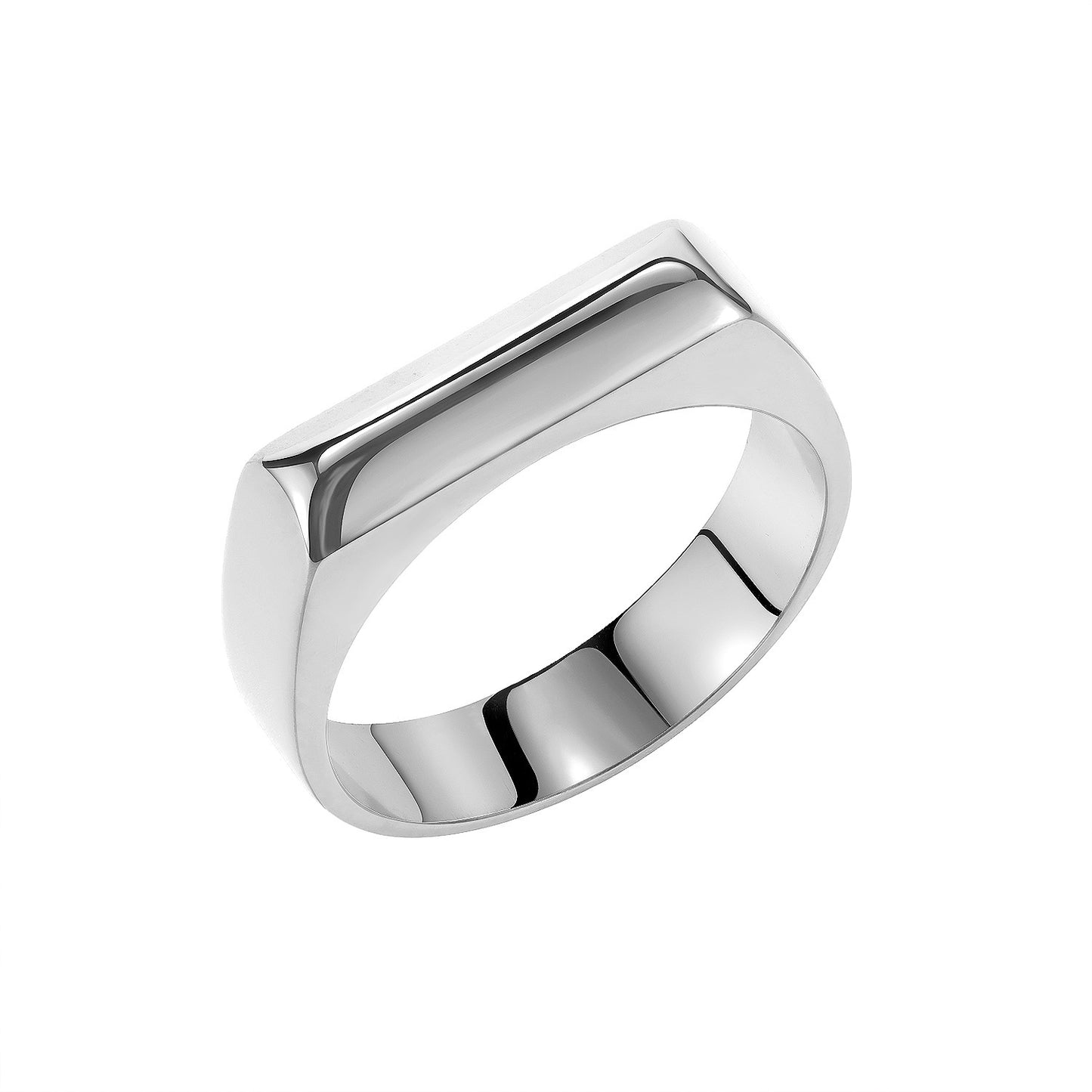 Titanium Steel Index Finger Ring Geometric Hip Hop Style Durable Fashion Jewelry Modern Statement Piece Sizes 6 7 8