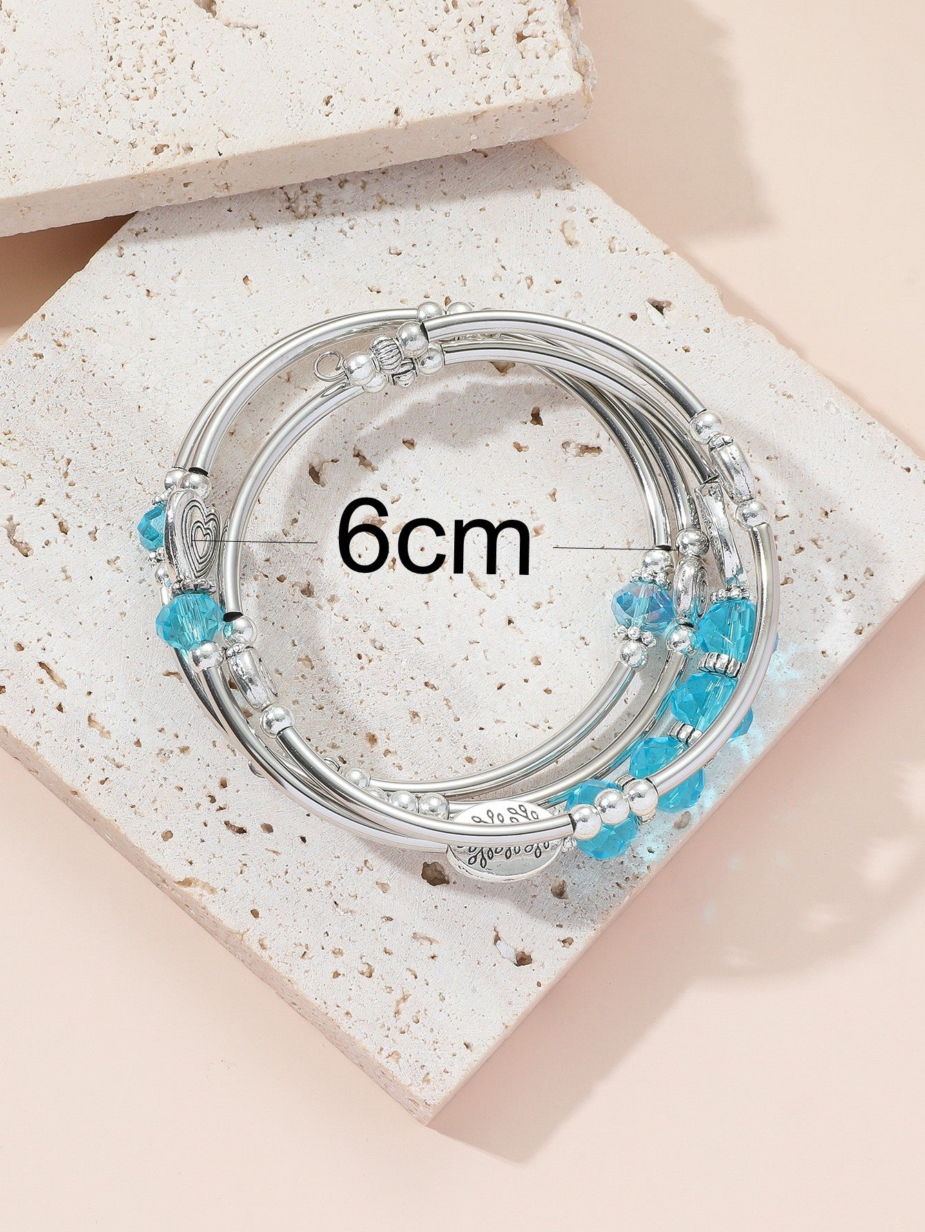 Womens Copper Tube Beads Bracelet With Crystal Leaves And Love Design Alloy Metal Bangle Jewelry Fashion Shine