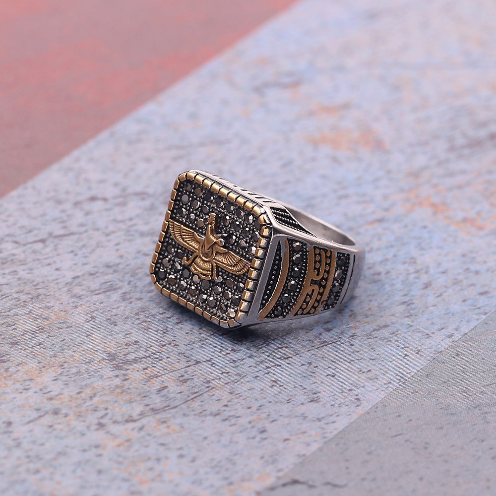 Unisex Alloy Constellation Ring Electroplated Classic European American Design Size 8 9 12 Ideal Gift For Style Lovers