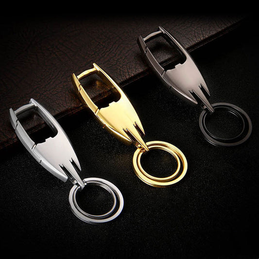 Unisex Stainless Steel Doll Keychain Black Gold Silver Finishes Durable Metal Key Ring Gift For Advertising Promo