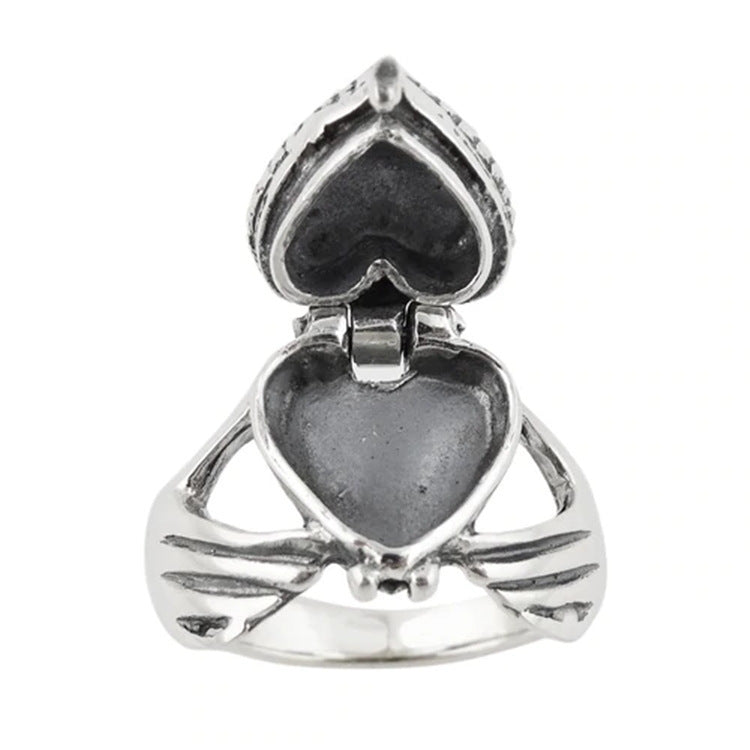 Heart Shape Ring Copper Plated Silver Jewelry For Women And Girls Valentines Gift Elegant Fashion Accessory For Wear