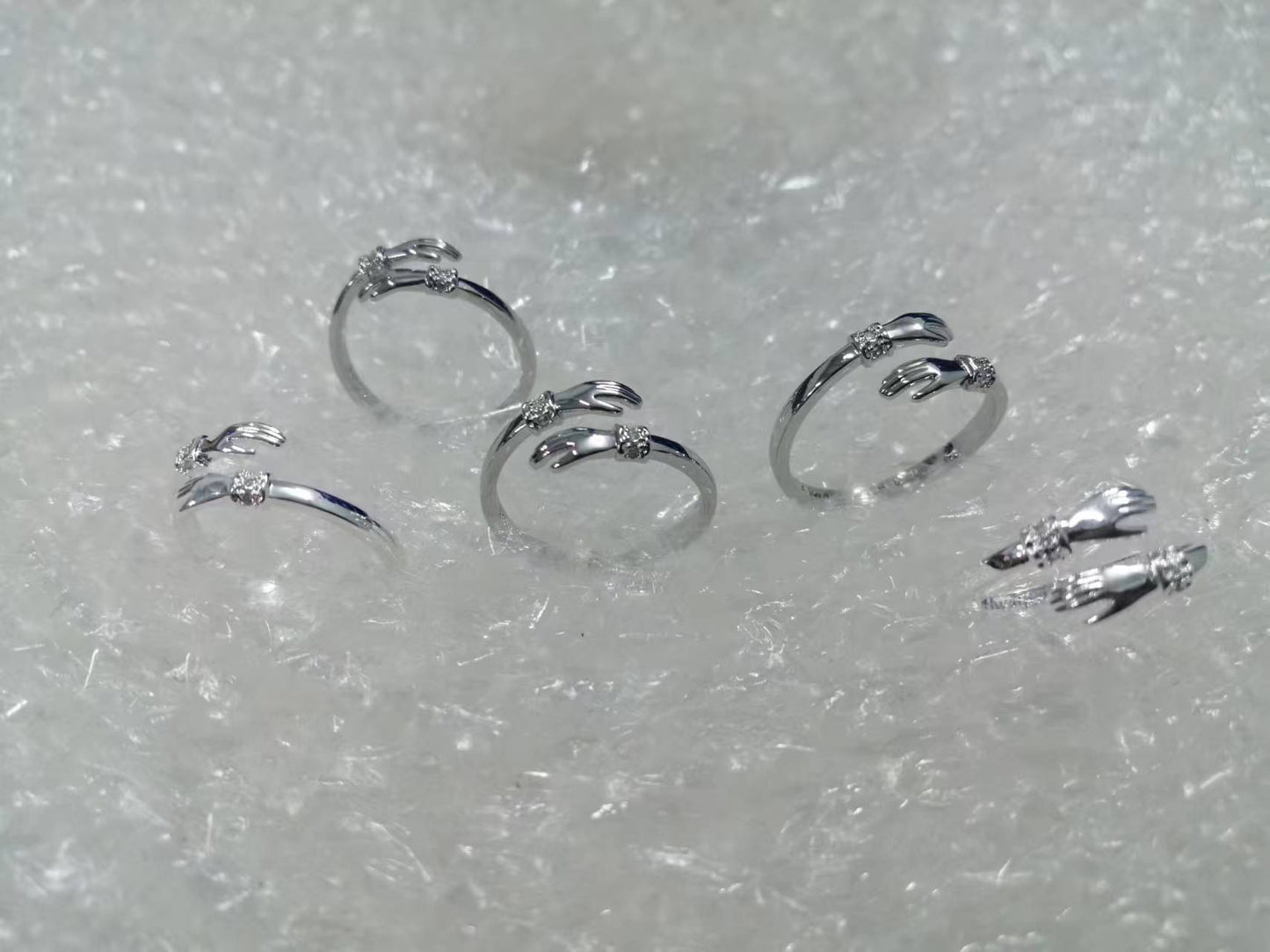 Open Hug Ring Gold Plated Adjustable Silver Ring With Diamond Treatment Open Mouth Fashion Jewelry For Women Today