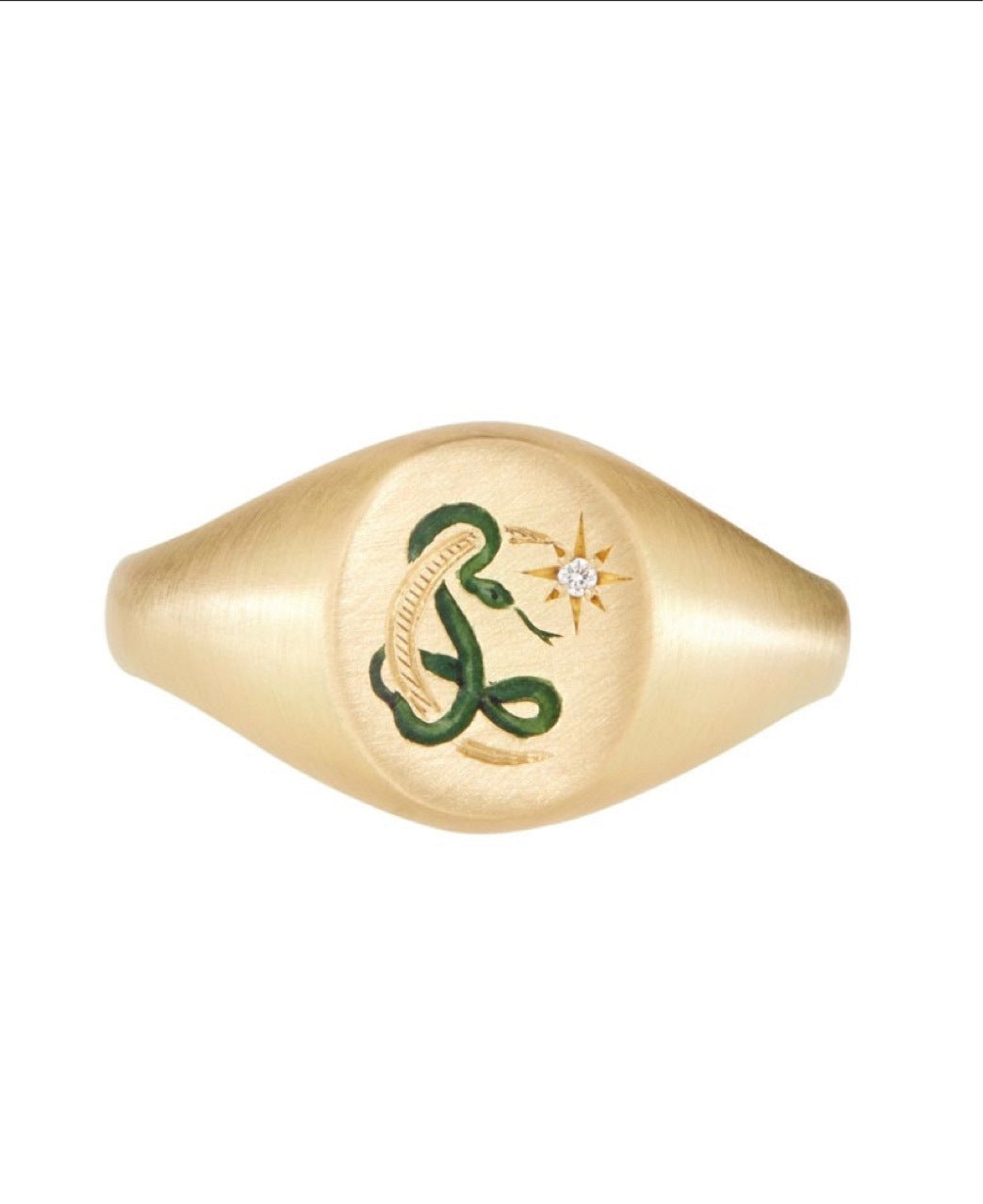 Womens Enamel Ring Stainless Steel Geometric Flower Snake Frog Rings 18K Gold Plated Jewelry Everyday Wearable