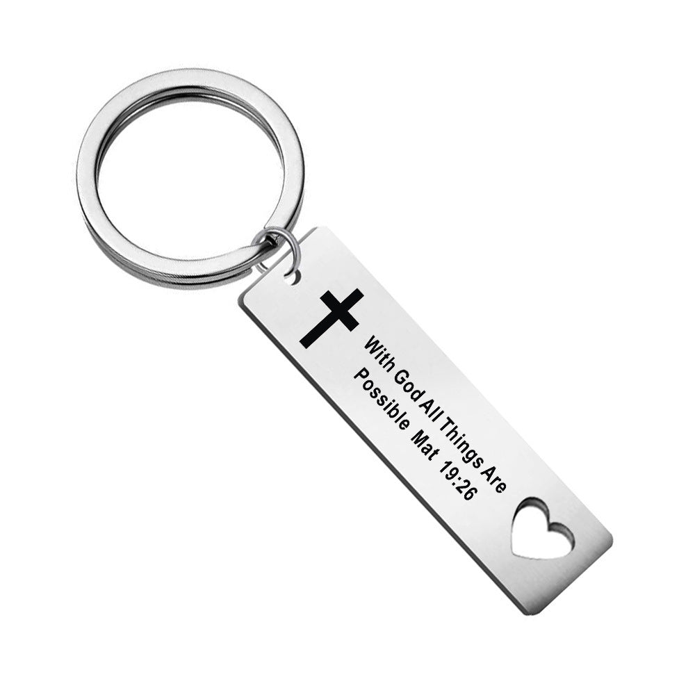 Heart Shaped Keychains Stainless Steel Key Ring Durable Metal Holder With 25mm Ring And 5x12mm Strips For Keys