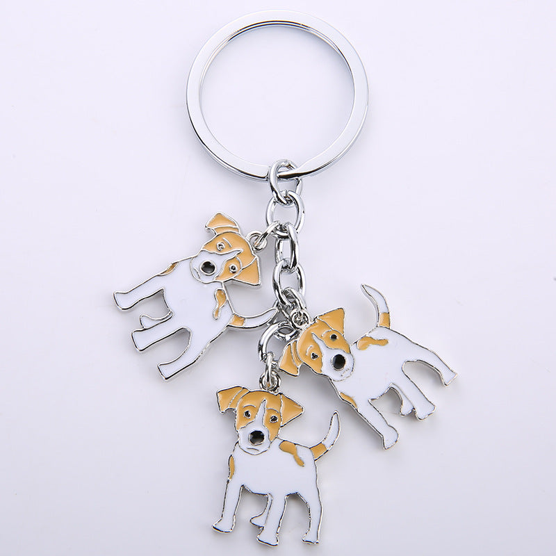 Unisex Metal Dog Bone Key Chain With Paw Print Charm Great Dane German Shepherd Key Ring With Durable Clip Pro