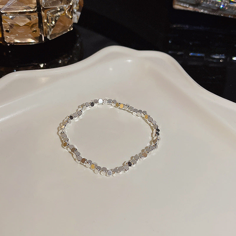 Womens Copper Bracelet With Zircon Flower Pearl Elegant Electroplated Bracelet Affordable Jewelry Gift For Her