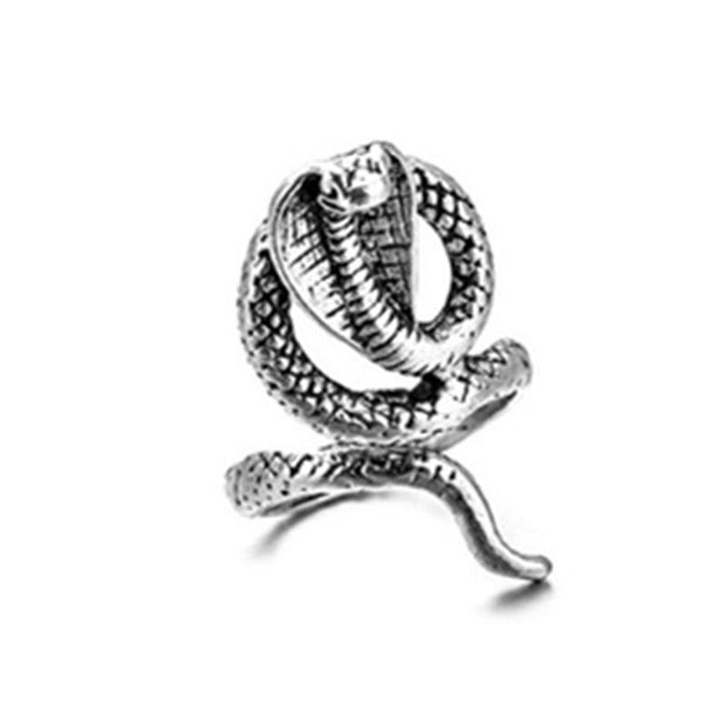 Adjustable Snake Ring Unisex Zodiac Animal Design Retro Metal Ring Punk Style Ring For Men And Women Unisex Zodiac
