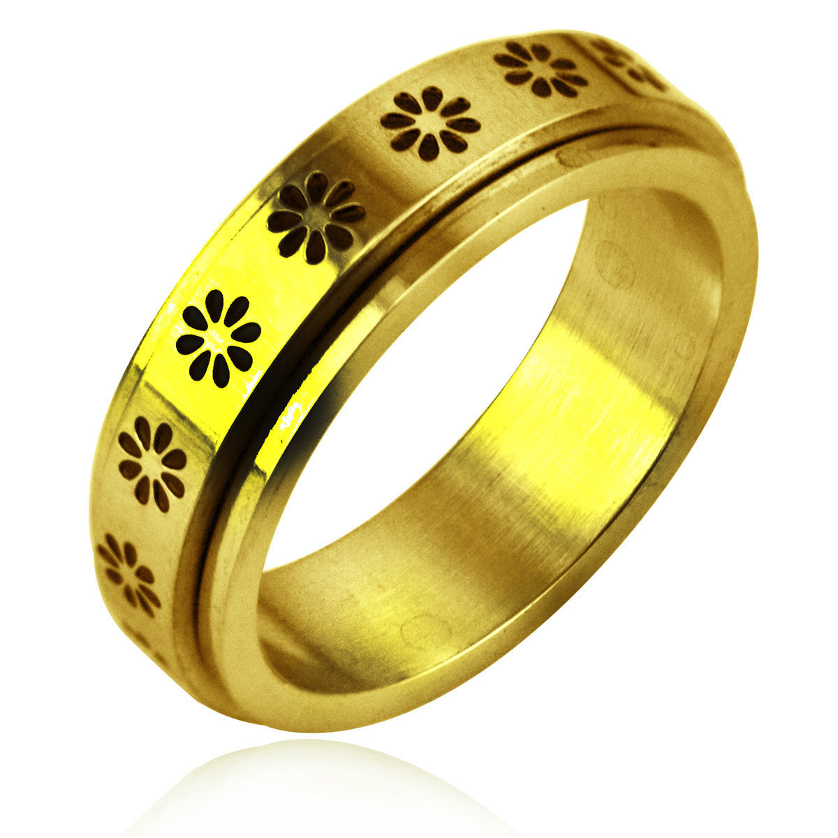 Stainless Steel Sunflower Ring Accessories Retro Trendy Personality Punk Jewelry for Everyday Wear Today Style