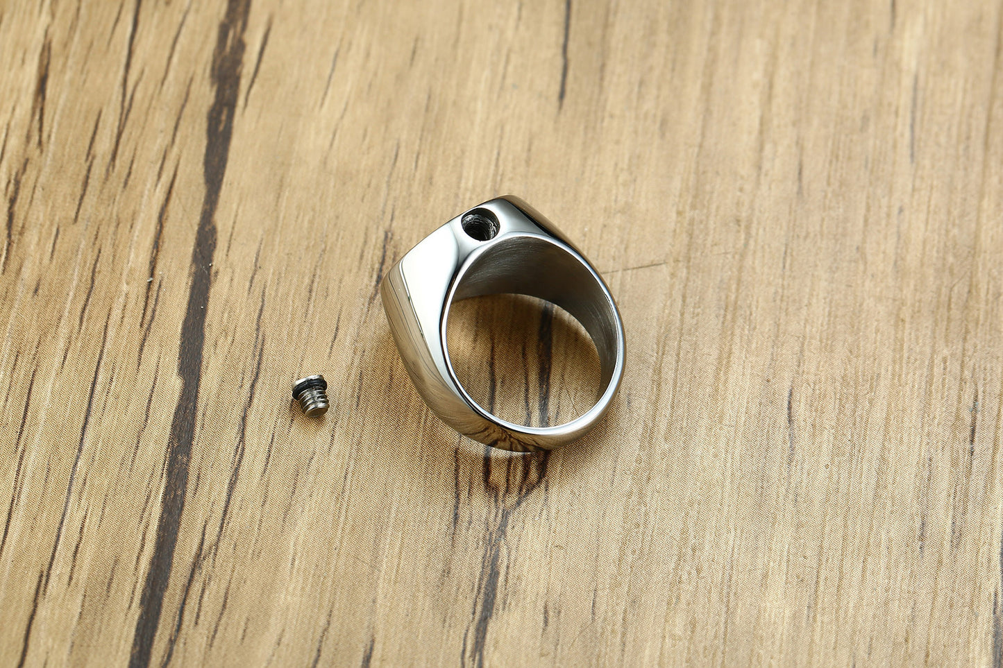 Stainless Steel Ring For Men Simple Geometry Band With Memorial Ash Holder Urn Keepsake Jewelry Loyal Keepsake
