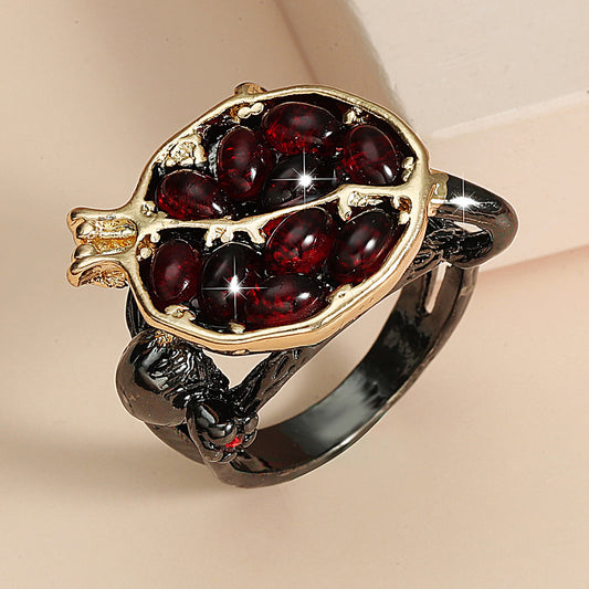 Gold Plated Tree Vine Geometric Statement Ring Alloy Diamond European American Style 6 7 8 9 Fashion JewelryUS
