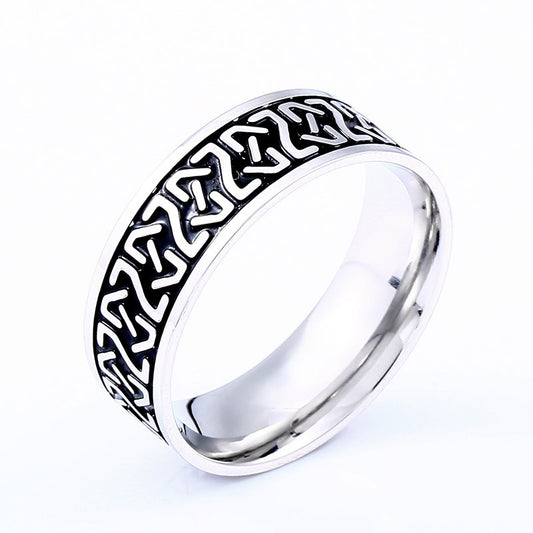 Unisex Viking Skull Design Stainless Steel Ring8mm Band For Everyday Wear Sizes 7 8 9 10 11 12 13 Gift For You Today