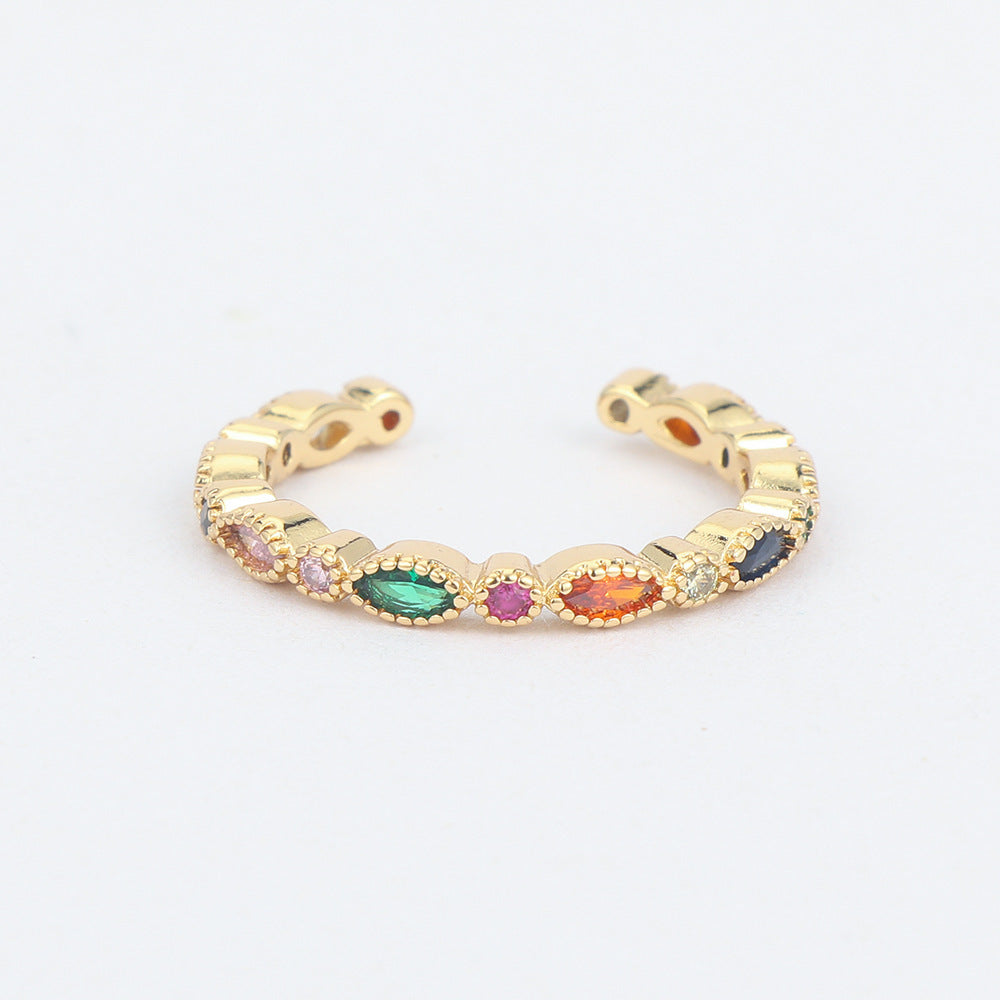 Women Adjustable Copper Plated Ring Fashion Jewelry For Everyday Chic Wearable Elegant Dainty Finger Ring Gift