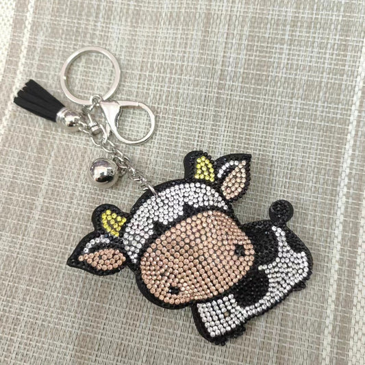 Flannel Cartoon Animal Keychain Bear And Pig Zodiac Accessories Cute Keychain For Bags And Backpacks Giftables