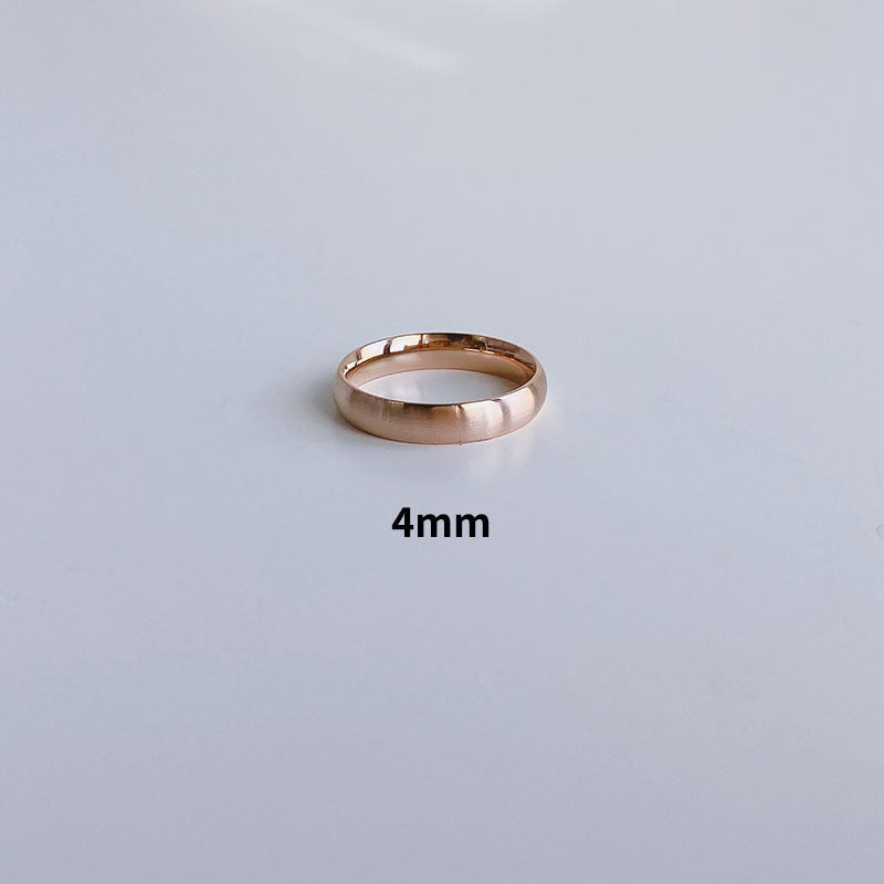 Titanium Steel Ring 18K Gold Plated Geometric Band Jewelry Women Elegant Minimalist Design Electroplated Finish