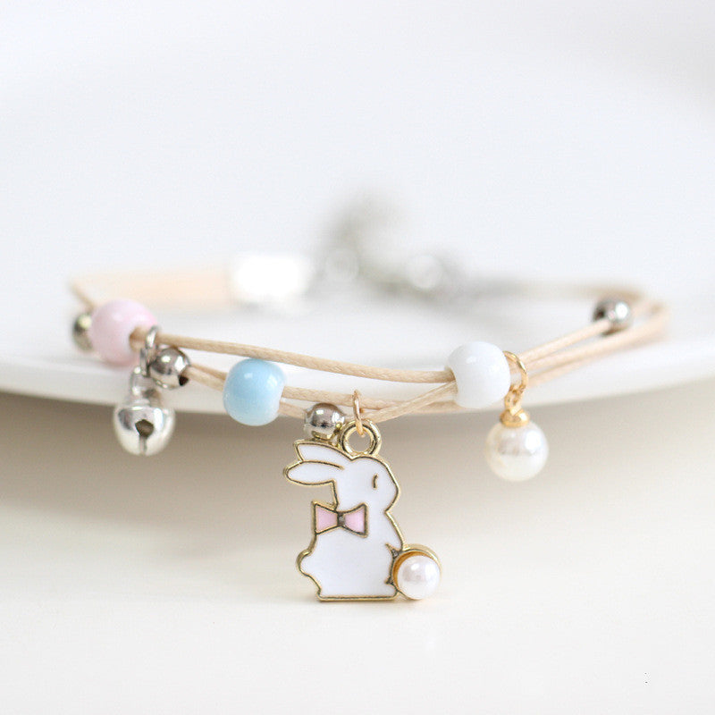 Womens Hand Knitted Charm Bracelet Hand Woven Alloy Moon Cat Design For Girls And Friends Gifts For Moms Gifts Style