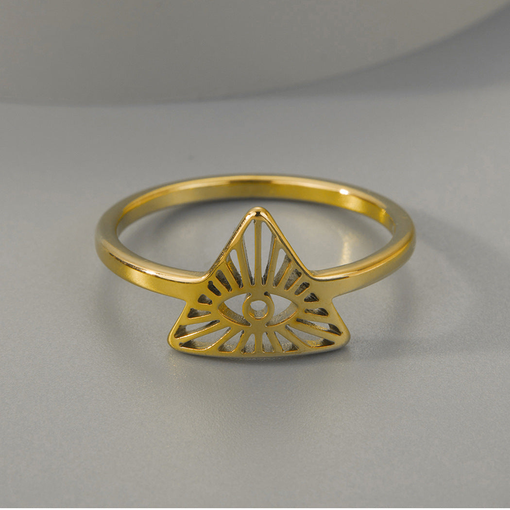 Stainless Steel Ring Simple Fashionable Design Natural Everyday Ring Durable Gold Steel Color Natural Everyday