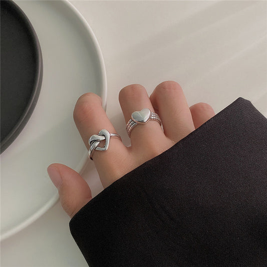Handmade Copper Heart Ring Korean Style Jewelry Gift For Women Fashion Accessory Elegant Statement Piece Today