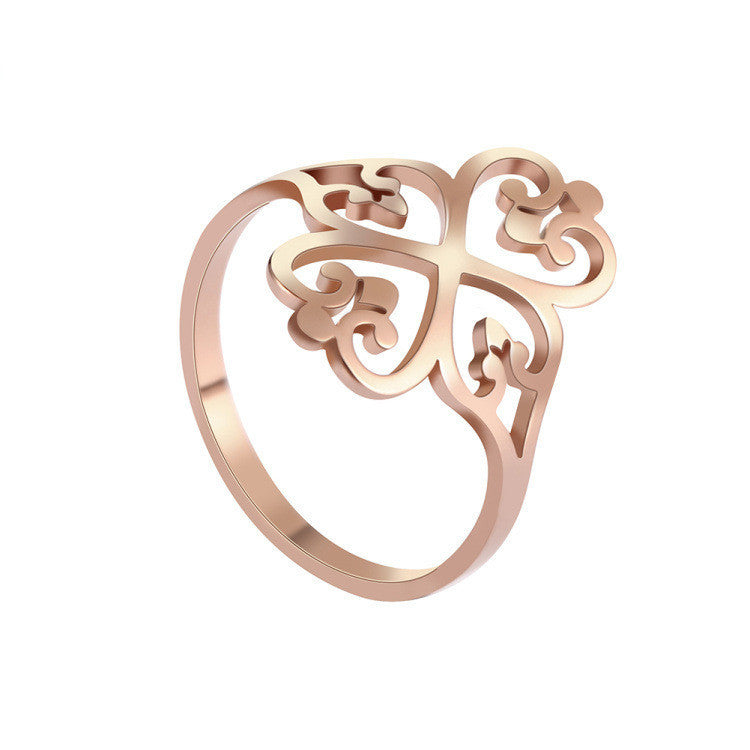 Stainless Steel Boho Ring Floral Star Nepal Style For Women