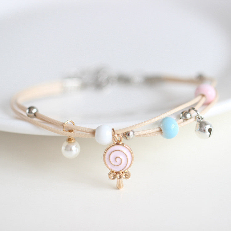 Womens Hand Knitted Charm Bracelet Hand Woven Alloy Moon Cat Design For Girls And Friends Gifts For Moms Gifts Style