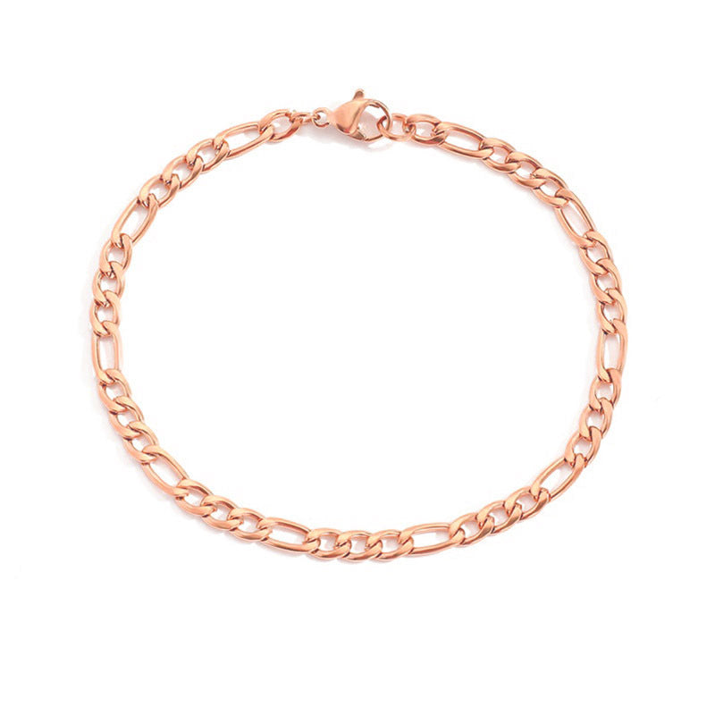 Womens Stainless Steel Bracelet Electroplated Chain Jewelry