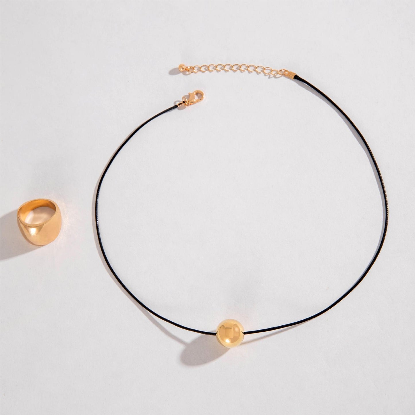 Womens Elegant Bow Bracelet Ring Set Electroplated Alloy Adjustable Open End Design Females Jewelry Gold Color