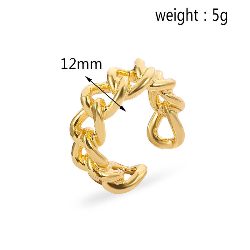 Vintage Ring Irregular Geometric Metal Ring Electroplated Finish Doll Ring Unique Fashion Jewelry Vintage Ring