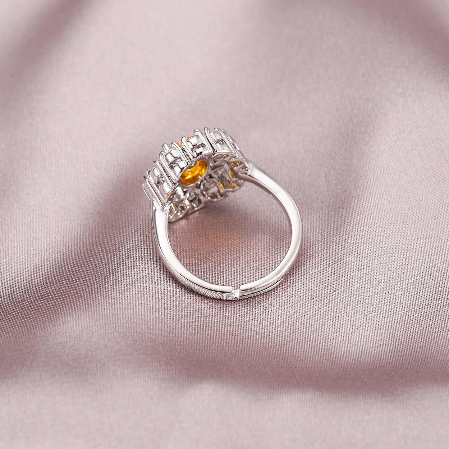 Womens Vintage Classic Geometric Copper Zirconium Ring Inlaid European American Style Elegant Timeless Jewelry