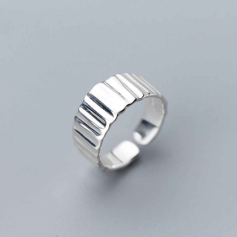 Japanese Korean Style Silver Ring For Women S925 Adjustable