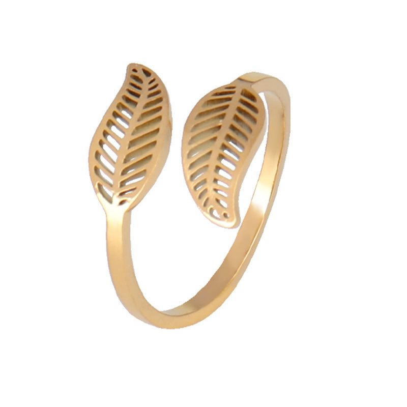 Stainless Steel Geometric Ring Natural Style Women Gold Silver Trendy Fashion Hip Hop Minimal Jewelry Timeless