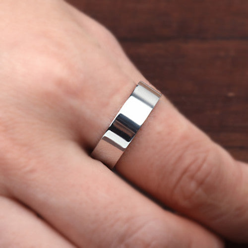 Stainless Steel Ring With Inner Ball Polished Flat Outer Surface Fashion Jewelry For Women Girls Varied Colors