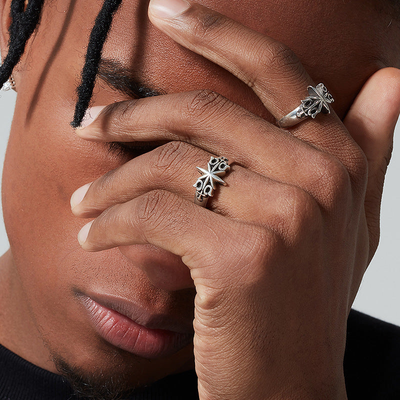 Unisex Star Ring Electroplated Copper Ring Vintage Inspired Design For Festivals Retro Style Festivals Retro For