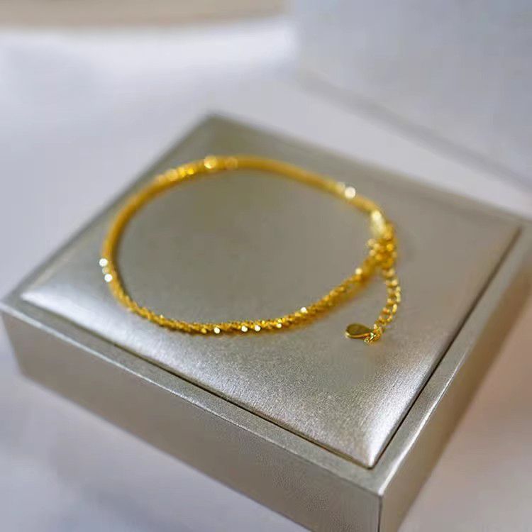 Unisex Fu Character Gold Plated Bracelet Elegant Jewelry