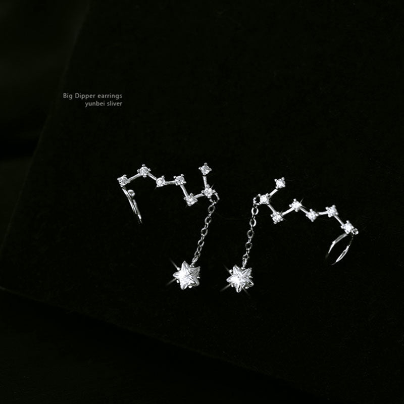 Womens Copper Star Bracelet And Earrings Set Big Dipper Starry Jewelry Gift For Her Exquisite Decoration Theme