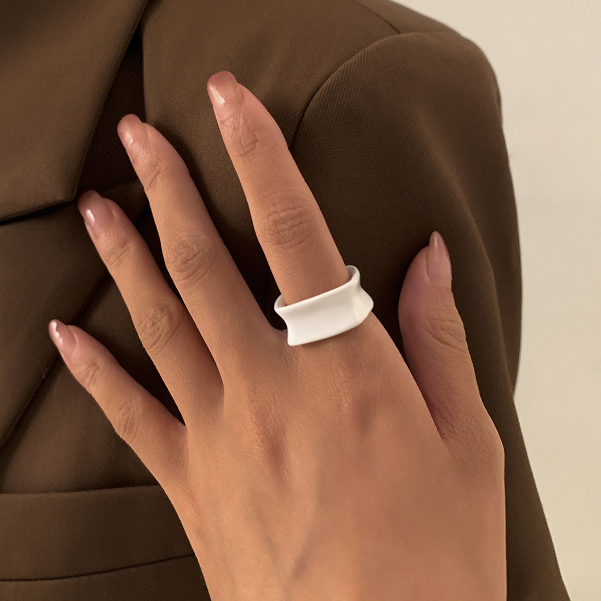 Macaron Dessert Ring Alloy Opening Adjustable Ring For Women Gift For Her Cute Fashion Accessory Jewelry Daily Wear