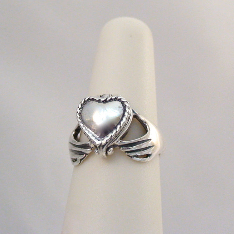 Heart Shape Ring Copper Plated Silver Jewelry For Women And Girls Valentines Gift Elegant Fashion Accessory For Wear