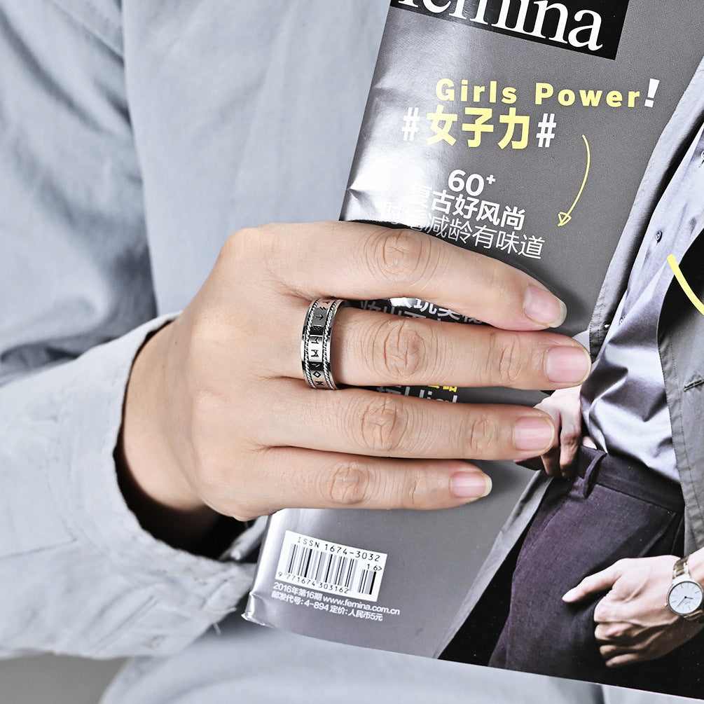 Unisex Titanium Steel Ring Polished Fashion Jewelry Durable Band For Everyday Wear Modern Sleek Design For All