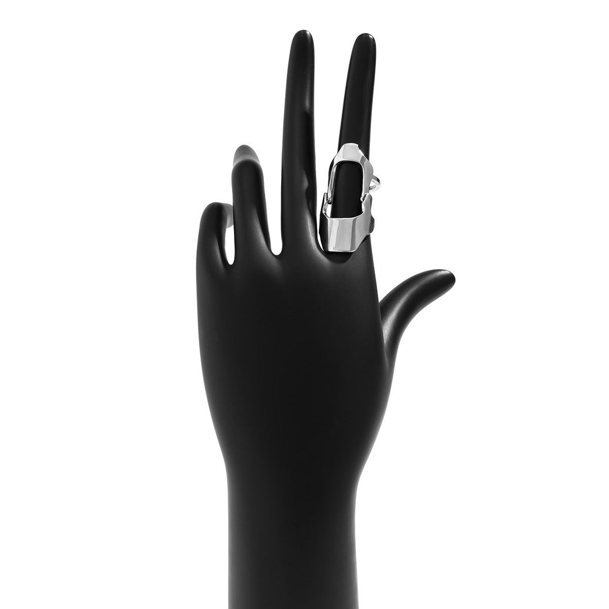 Womens Geometric Ring Hollow Alloy Electroplated Ellipse Trendy Ornament Hip Hop Ring For Daily And Party Wear