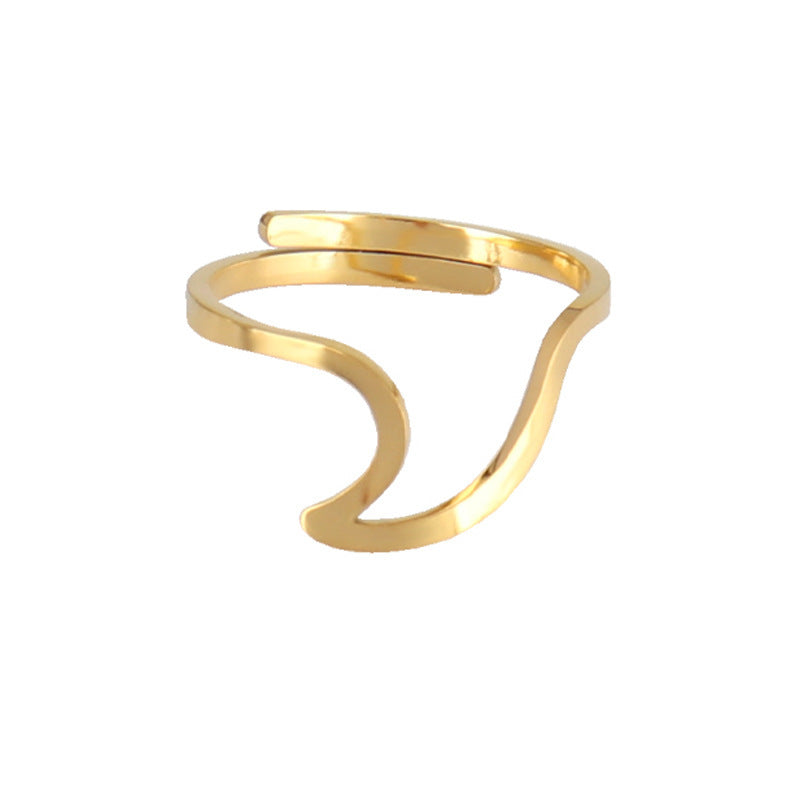 Stainless Steel Geometric Ring Natural Style Women Gold Silver Trendy Fashion Hip Hop Minimal Jewelry Timeless