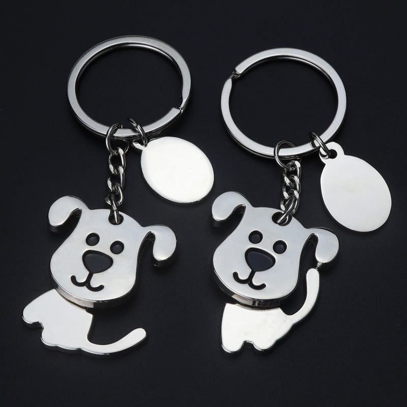 Shaking Head Dog Keychain Car Ornament Zinc Alloy Animal Key Ring Gift For Pet Lovers Festive Decor Pet Lovers