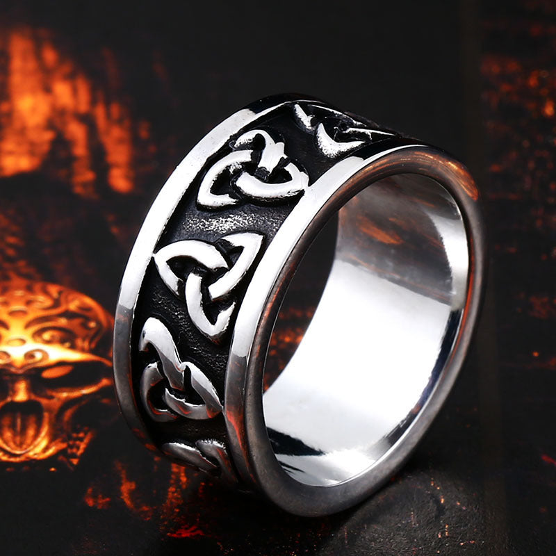 Celtic Knot Stainless Steel Ring For Men Nordic Style