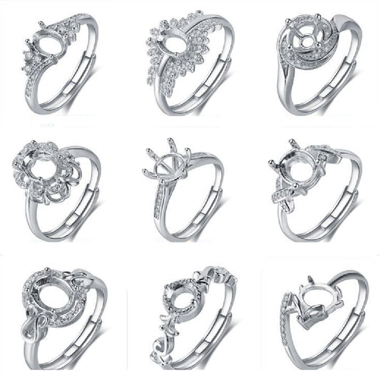 Womens Adjustable Heart Ring With Open Design And Silver Plated Frame For Elegant Wear For Everyday Wear Gifts Now