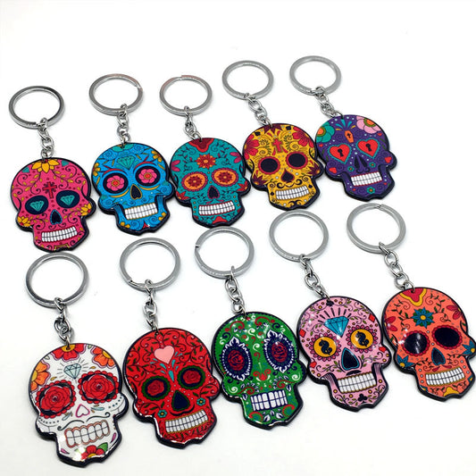 Unisex Skull Keychain Fashionable Plastic Key Ring Trendy Accessory For Bags And Keys Cool Holiday Gift For Gifting