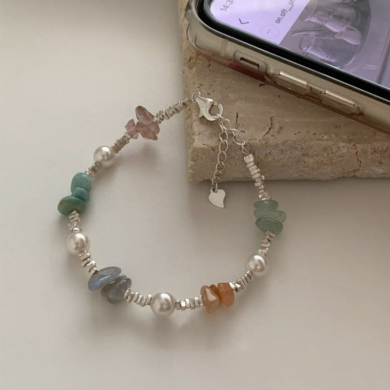 Women Electroplated Bracelet With Artificial Crystal Chic Design Fashionable Bangle Jewelry For Women And Girls