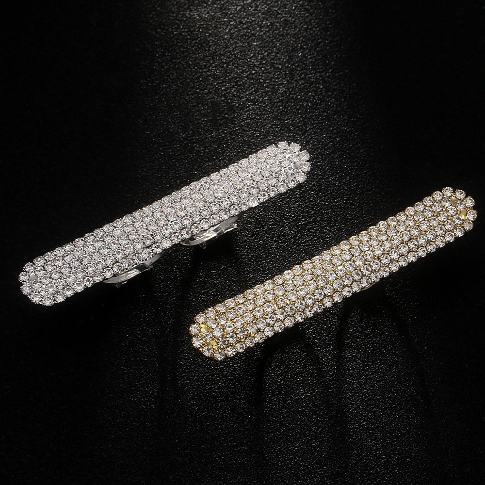 Geometric Rhinestone Double Band Ring Electroplated Gold Tone Jewelry Fashion Accessory Versatile Gift Idea Everyday Wear