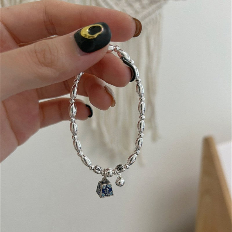 Unisex Pearl Bracelet Electroplated Alloy Bangle With Round Beads Design Fashion Jewelry Elegant Accessory for